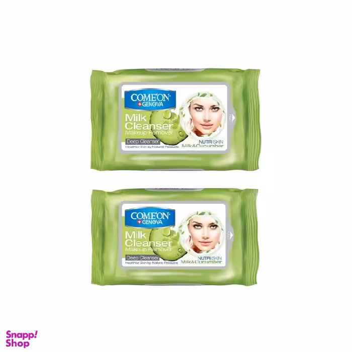 دستمال مرطوب کامان (Comeon) مدل Milk Cleanser بسته 20 عددی مجموعه 2 عددی
