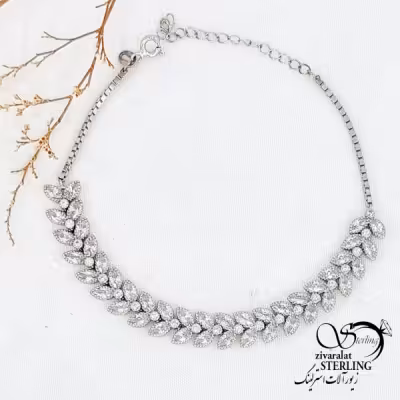 دستبند نقره طرح خوشه با عیار925 کد 11955