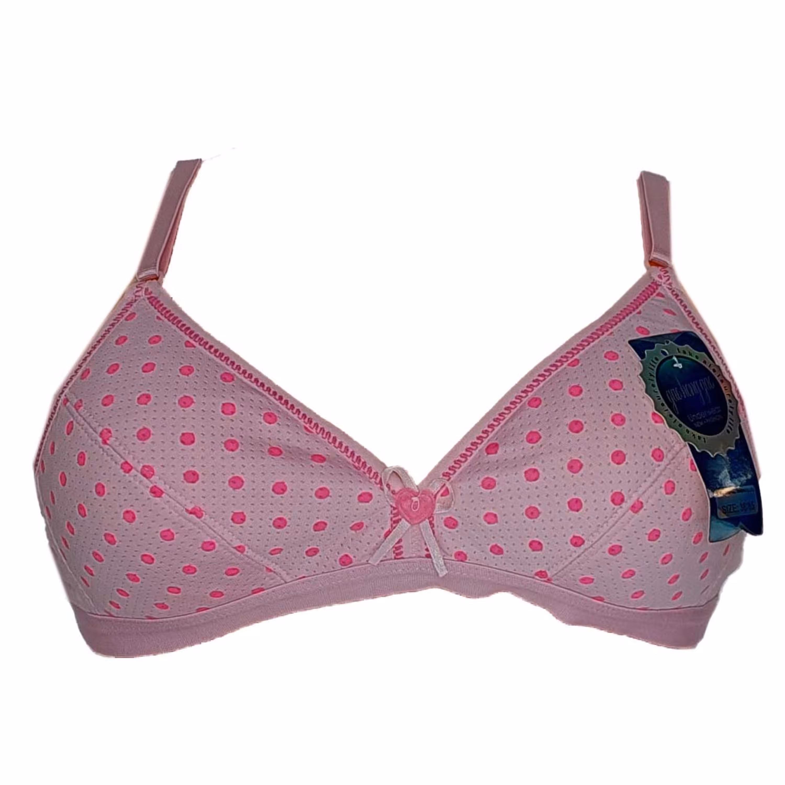 سوتین دخترانه اسفنجی مدل خالدار کد1449 سایز 75