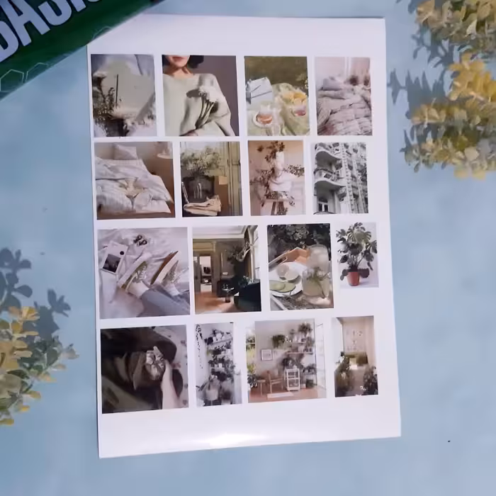 استیکر  اسکرپ بوک ، مدل تم ساز سبز   ، کد 100