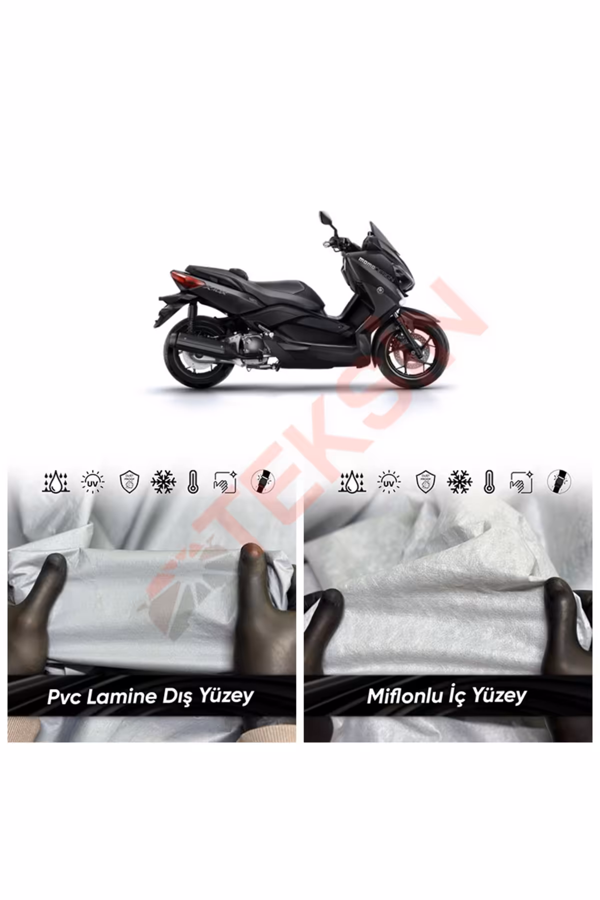 چادر موتورسیکلت YAMAHA X MAX 250 MOMODESIGN MOTORCYCLE BRANDA ضد آب UV محافظت شده MIFLON MOTOR ULTRASHOP