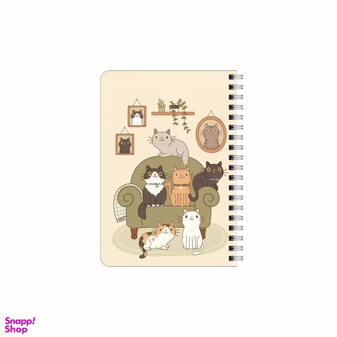 دفترچه یادداشت 80 برگ بامبیلیپ مدل چوبی طرح هتل گربه ها کد 5892337