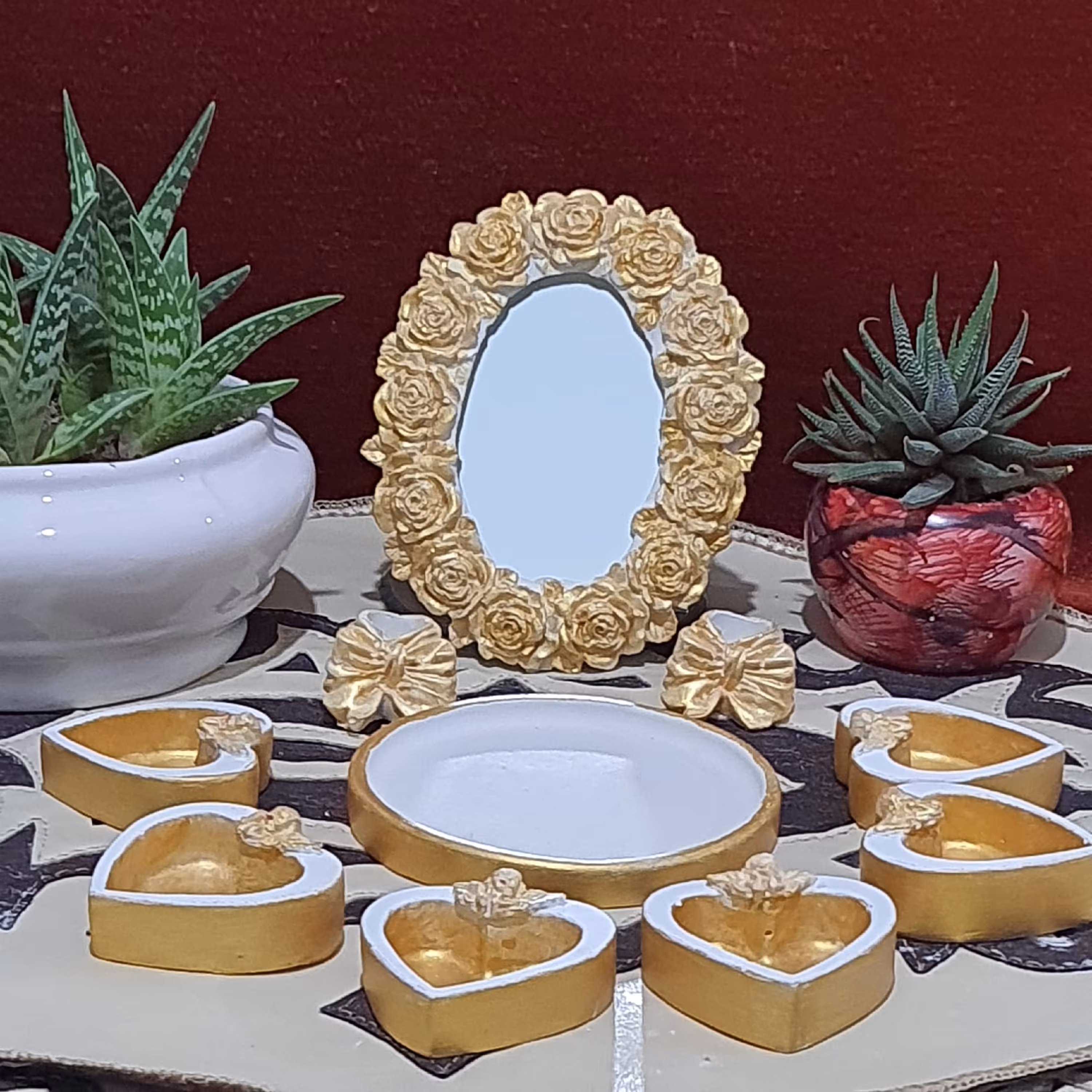 هفت سین سنگ مصنوعی با رنگ اکرولیک