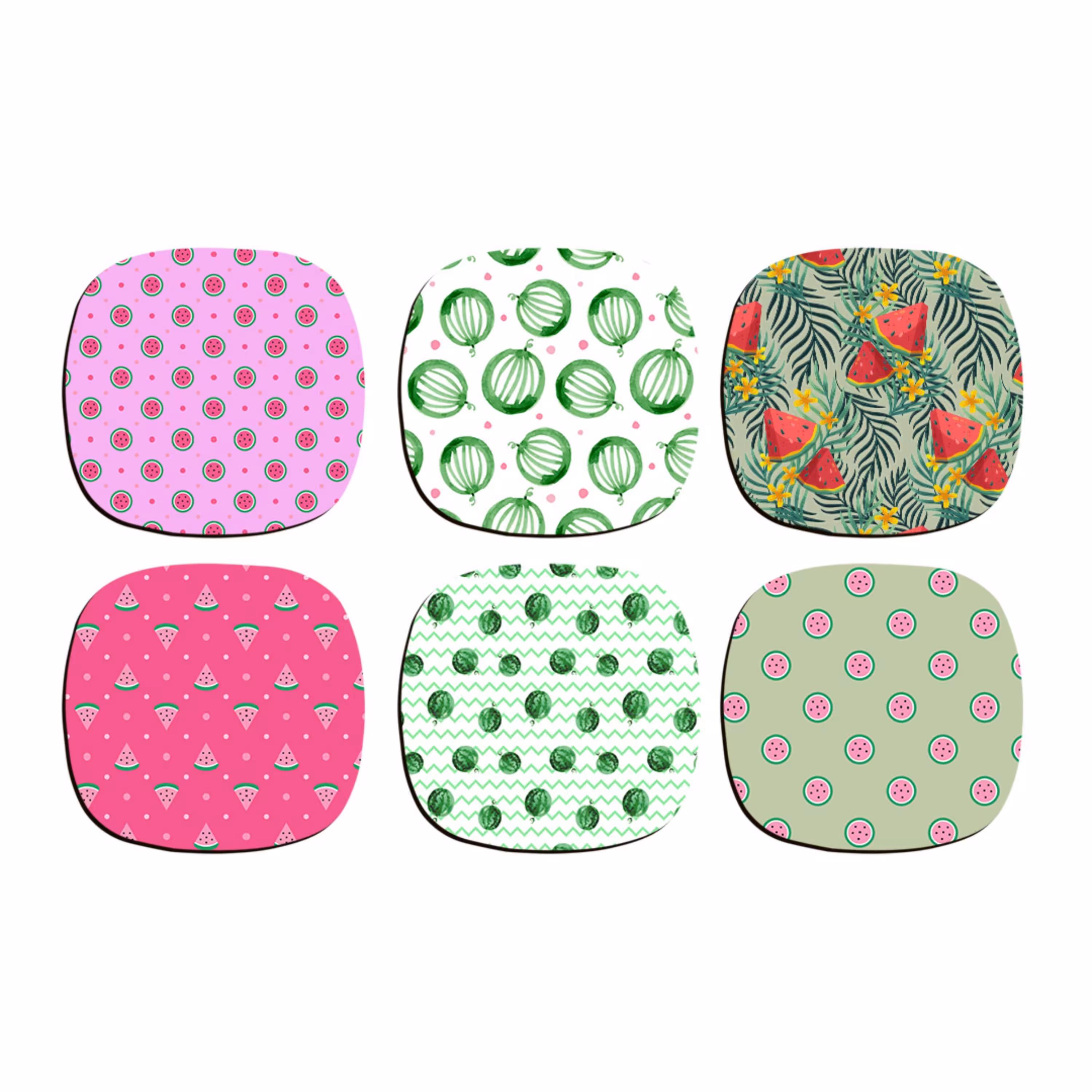 زیرلیوانی یلدا شش عددی چوبی کد 3 