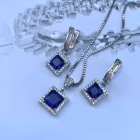 نیمست نقره زنانه با روکش طلا سفید  کد 35