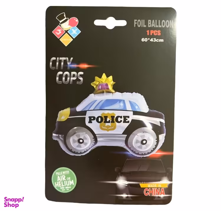 بادکنک فویلی طرح ماشین پلیس