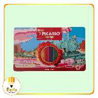 مداد رنگی 36 رنگ جعبه فلزی پیکاسو -طرح لوکوموتیو