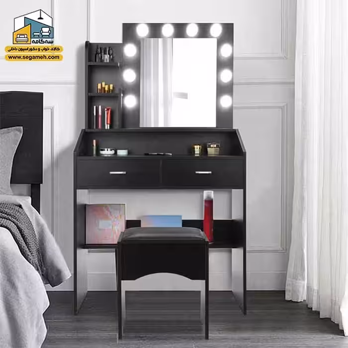 میز آرایش لامپ دار کد DMP87 - فروشگاه سه گامه