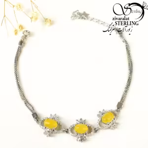 دستبند جواهری با سنگ شرف الشمس کد 10003