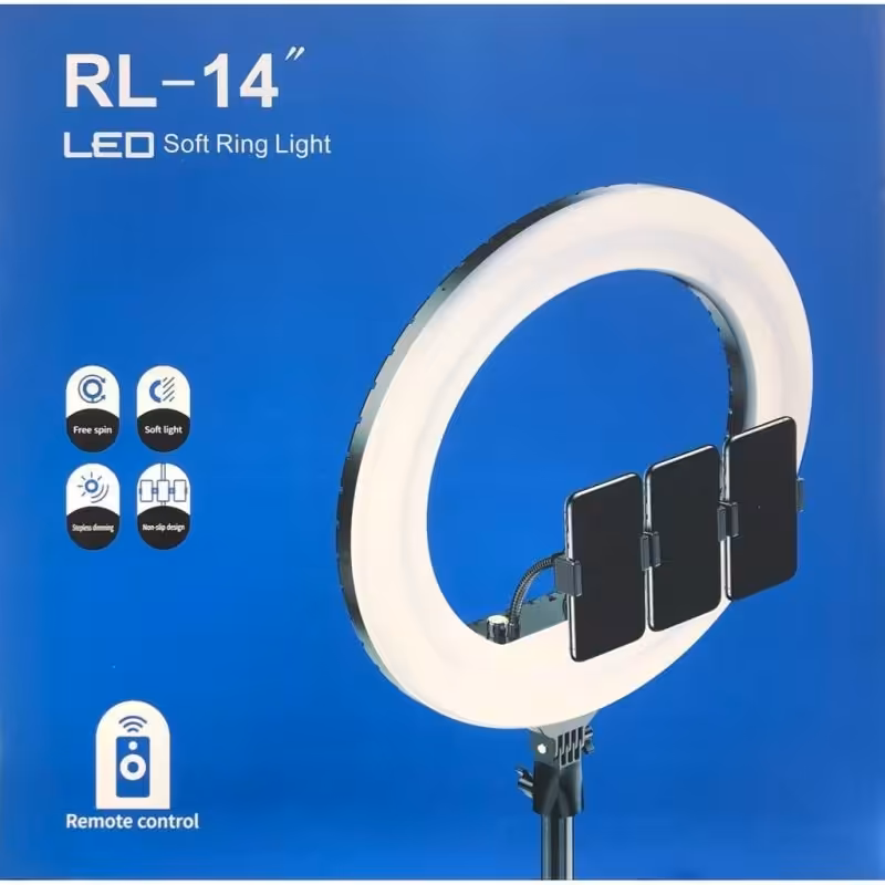 رینگ لایت RL_14 اورجینال همراه با 3پایه 2متر و 10 سانتی و   کنترل 