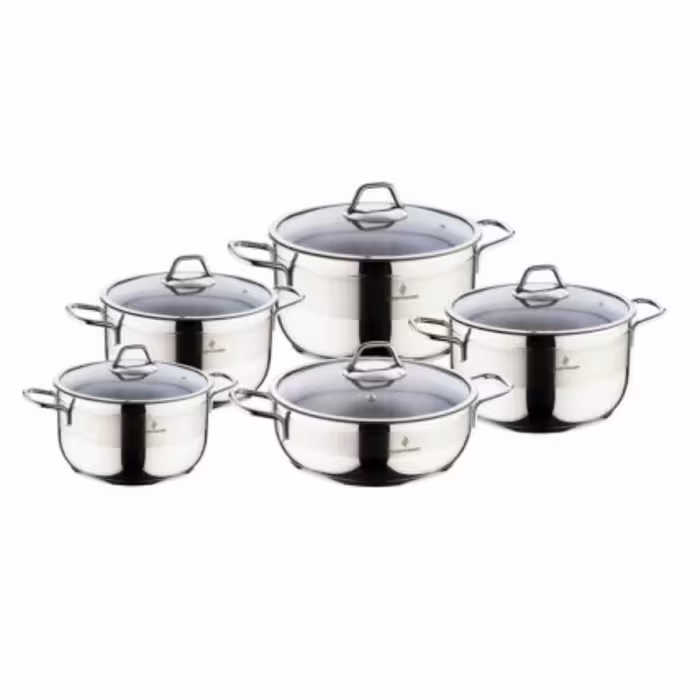 سرویس قابلمه 10 پارچه استیل سوفرام ترکیه مدل سافت با ارسال رایگان