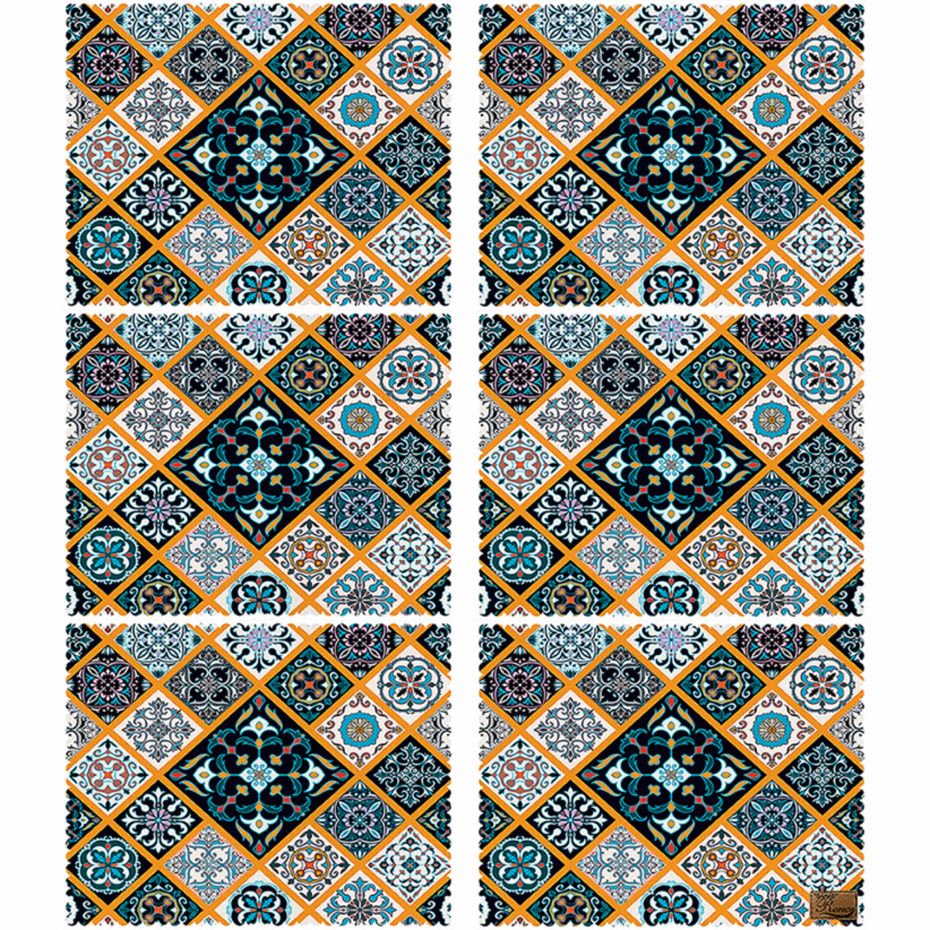 زیر بشقابی مستطیلی پارچه مخمل سایز 35 در 40 مدل U3-549 شرکت رنس