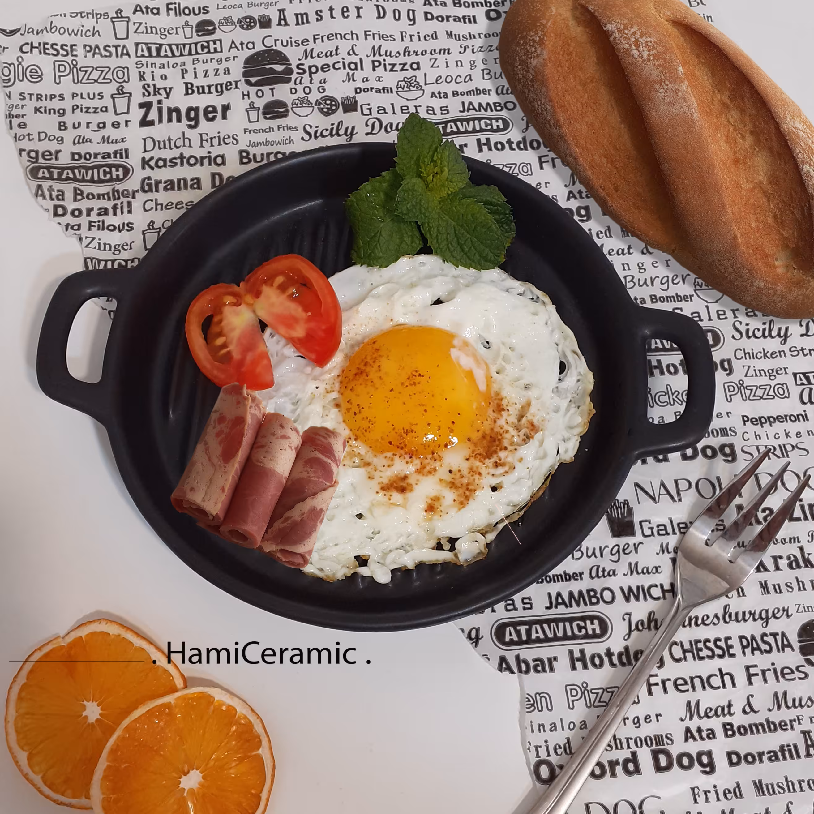 تابه سرامیکی مناسب سرو انواع مواد غذایی 