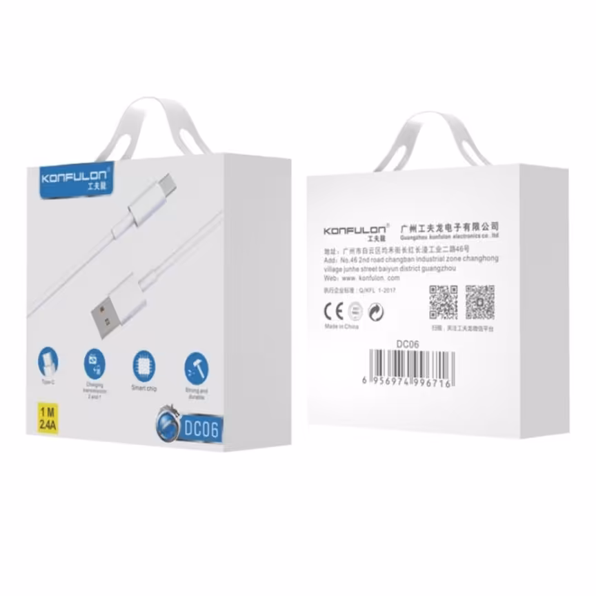 کابل تایپ سی کانفلون مدل dc06 های کپی بهترین کیفیت 