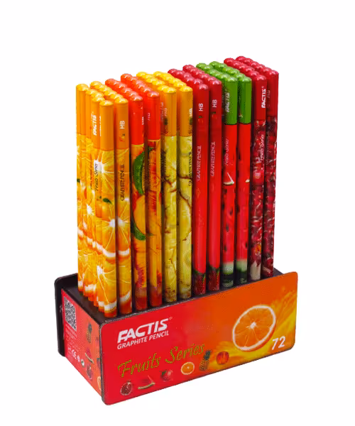 مداد مشکی فکتیس طرح میوه (بسته72عددی)