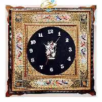 ساعت خاتم کاری چهارگوش صلیب با صفحه جیر مشکی  