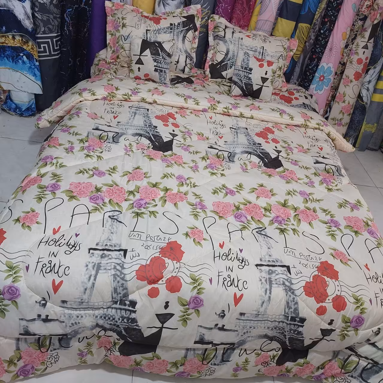 روتختی دونفره شیش تیکه طرح پاریس ارسال رایگان 