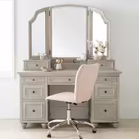 میز آرایش تلفیق چوب و ام دی اف آینه خاص