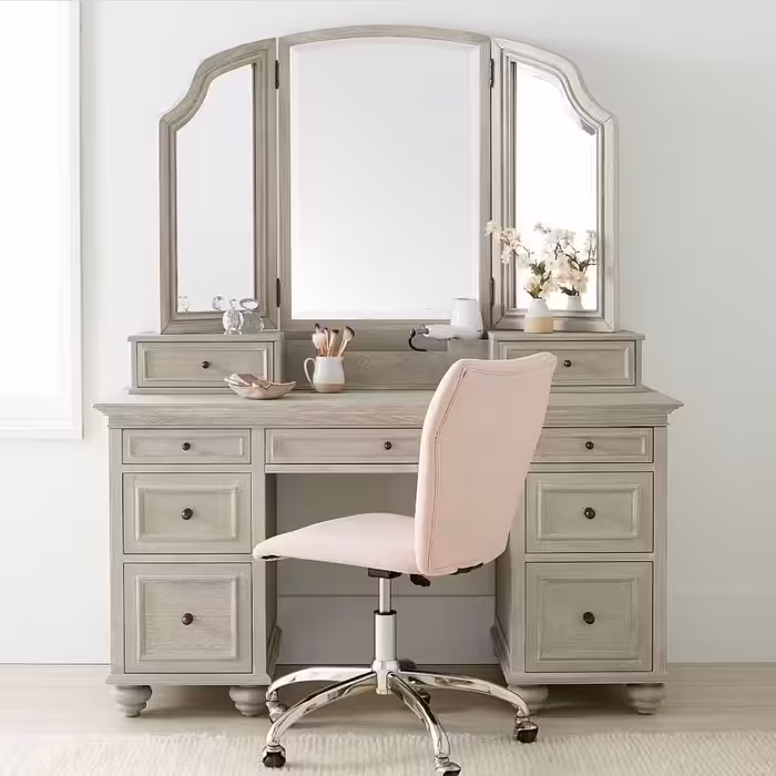 میز آرایش تلفیق چوب و ام دی اف آینه خاص