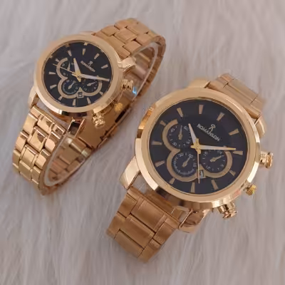 ساعت ست رومانسون طلایی طرح 3 موتوره