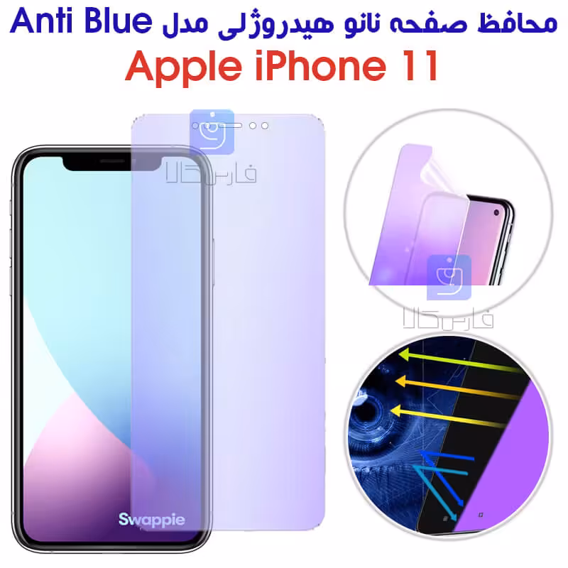 خرید محافظ صفحه نانو آیفون 11 مدل آنتی بلو | فارس کالا