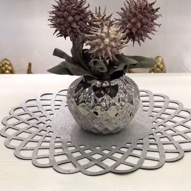 رومیزی گرد دالبری سایز 40  در 40