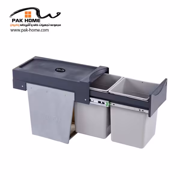 سطل زباله دو مخزن ریلی هایلو مدل A809 آدلان