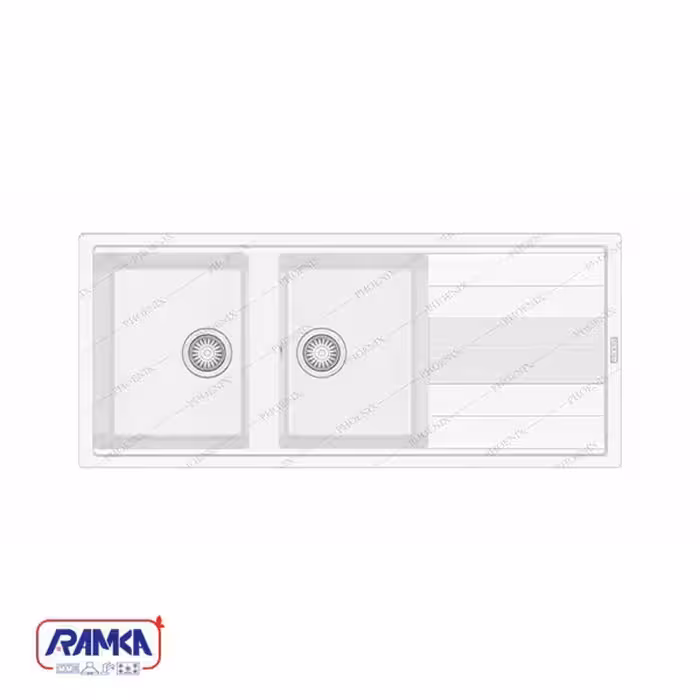 سینک گرانیتی فونیکس کد 410 سفید سنگی