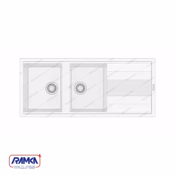 سینک گرانیتی فونیکس کد 410 سفید سنگی