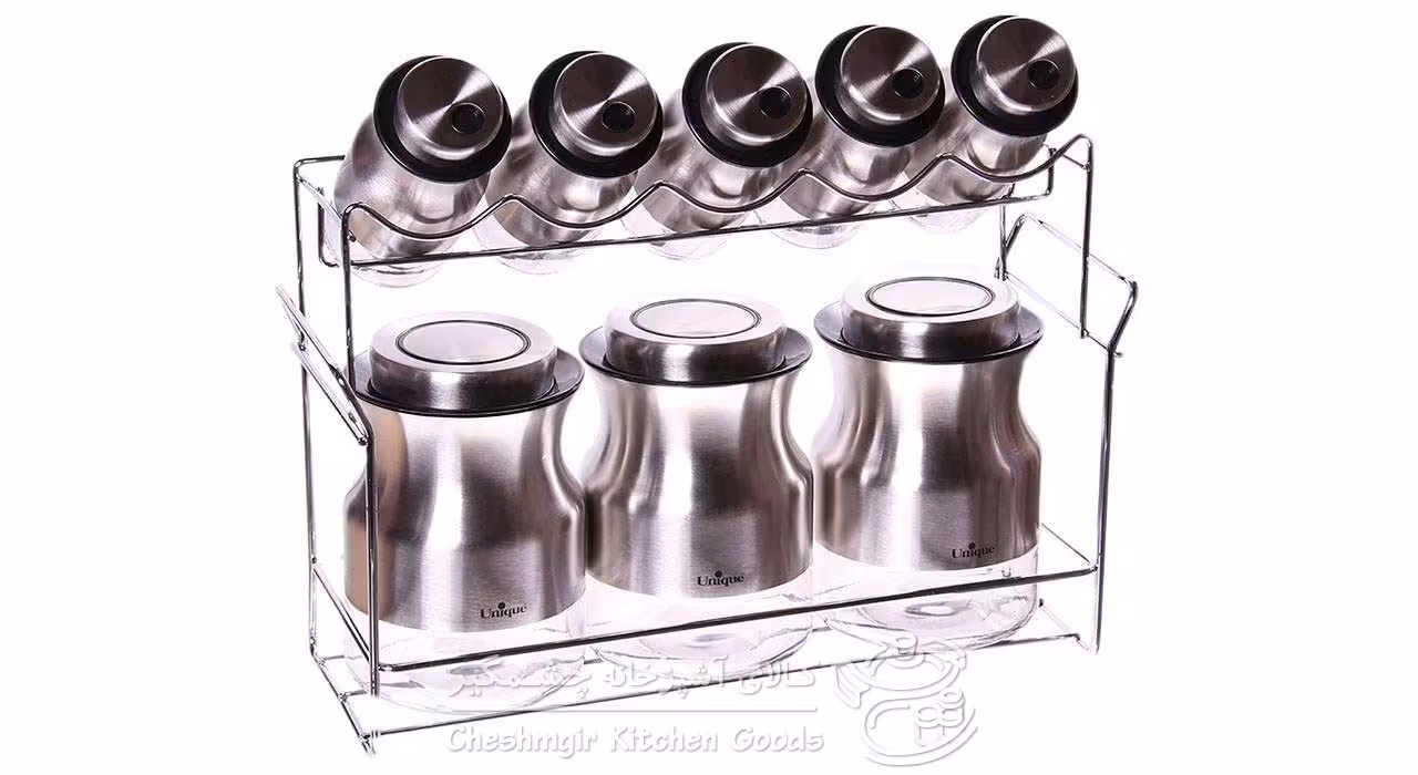 سرویس جا ادویه استیل یونیک 9 پارچه UN-2011