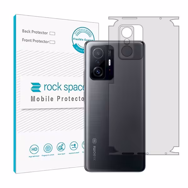 گلس محافظ پشت گوشی شیائومی 11T مدل نانو هیدروژل شفاف برند راک اسپیس کد 24313M