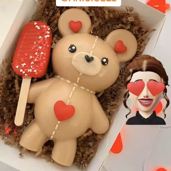 خرس شکلاتی روز عشق .ارسالبا اسنپ و پس کرایه