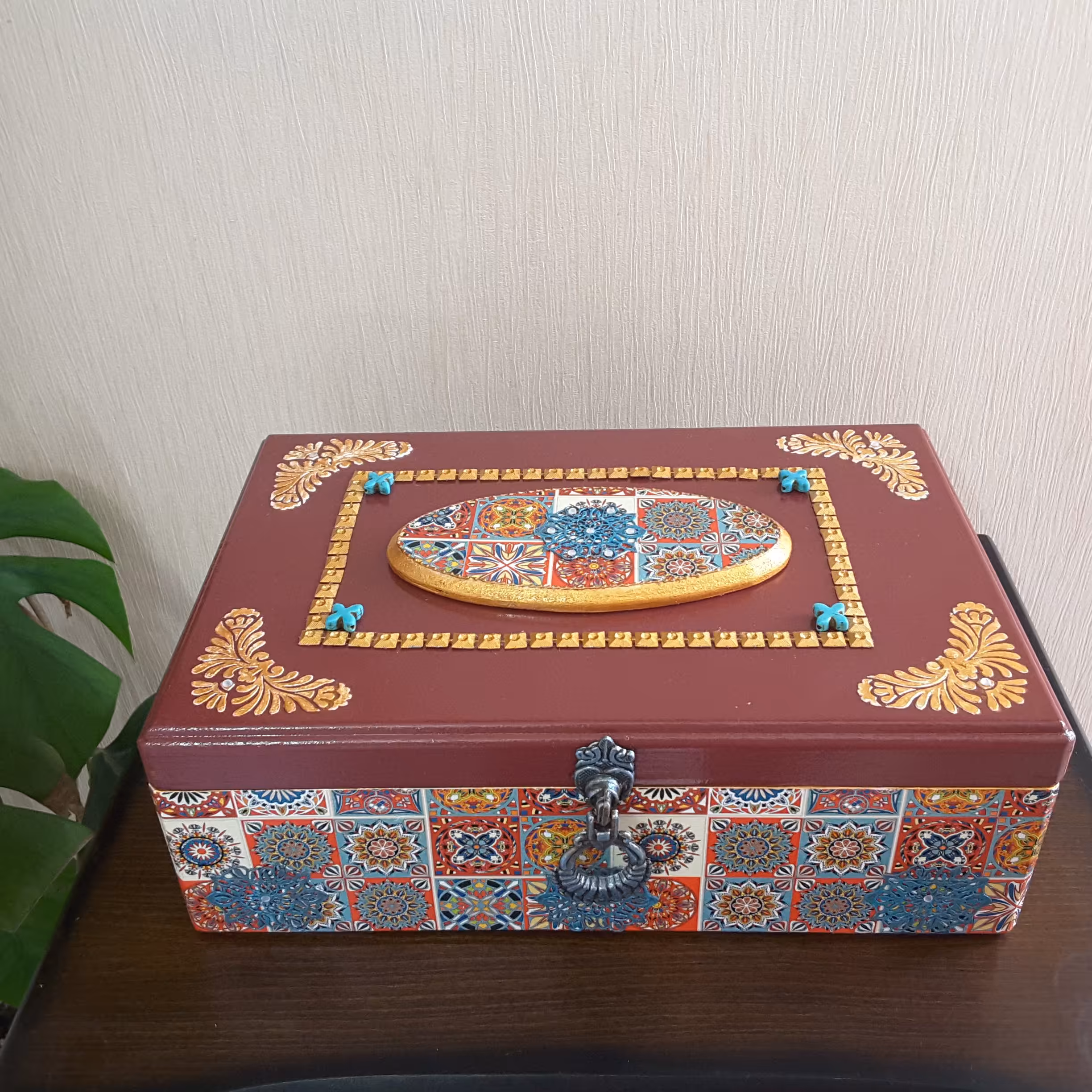 جعبه چوبی  25در25 دست‌ساز  گالری ونتا. ارسال رایگان. امکان سفارش با طرح خاص وجود دارد