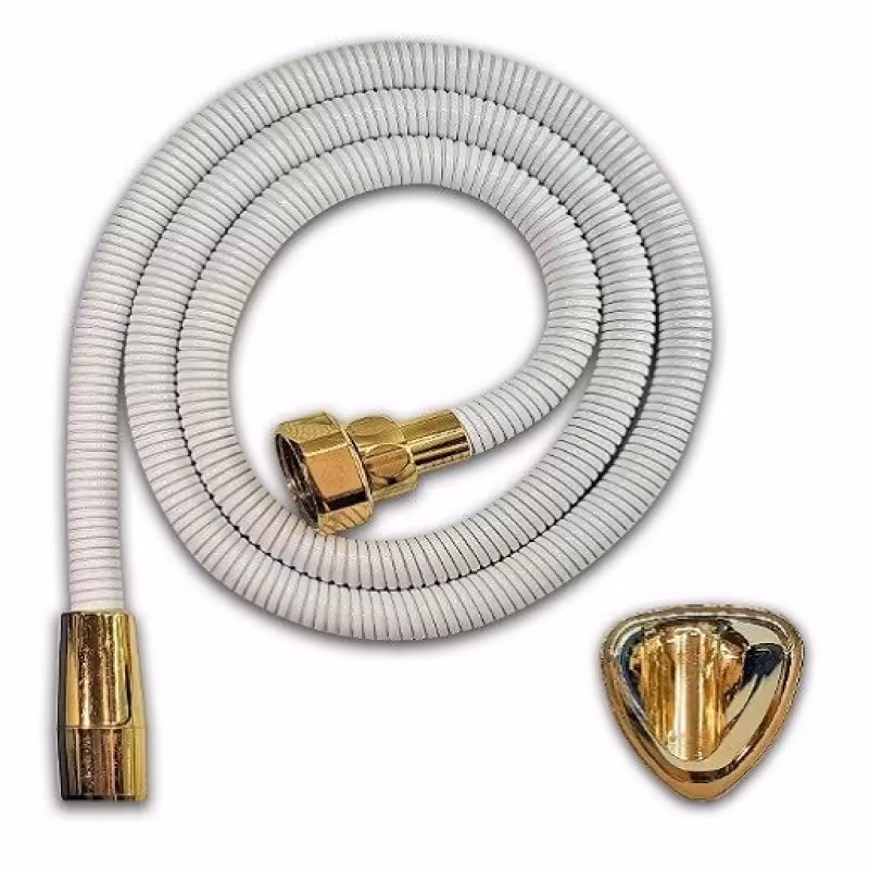 شلنگ توالت سفید طلایی (ارسال رایگان)
