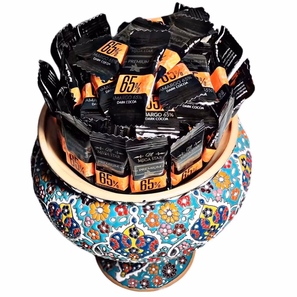 شکلات تلخ 65 درصد مگا استار در بسته بندی های 1000 گرمی