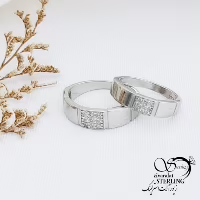 حلقه ست نقره با نقره ساخت ایتالیا کد 13144