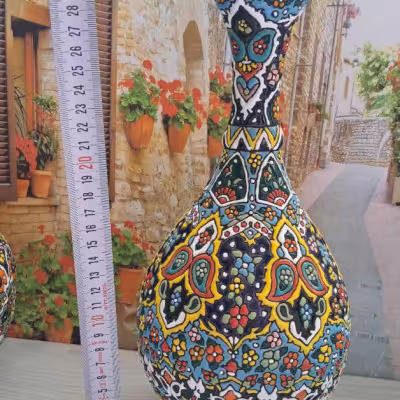 گلدان دکوری یا کادویی طرح رنگی