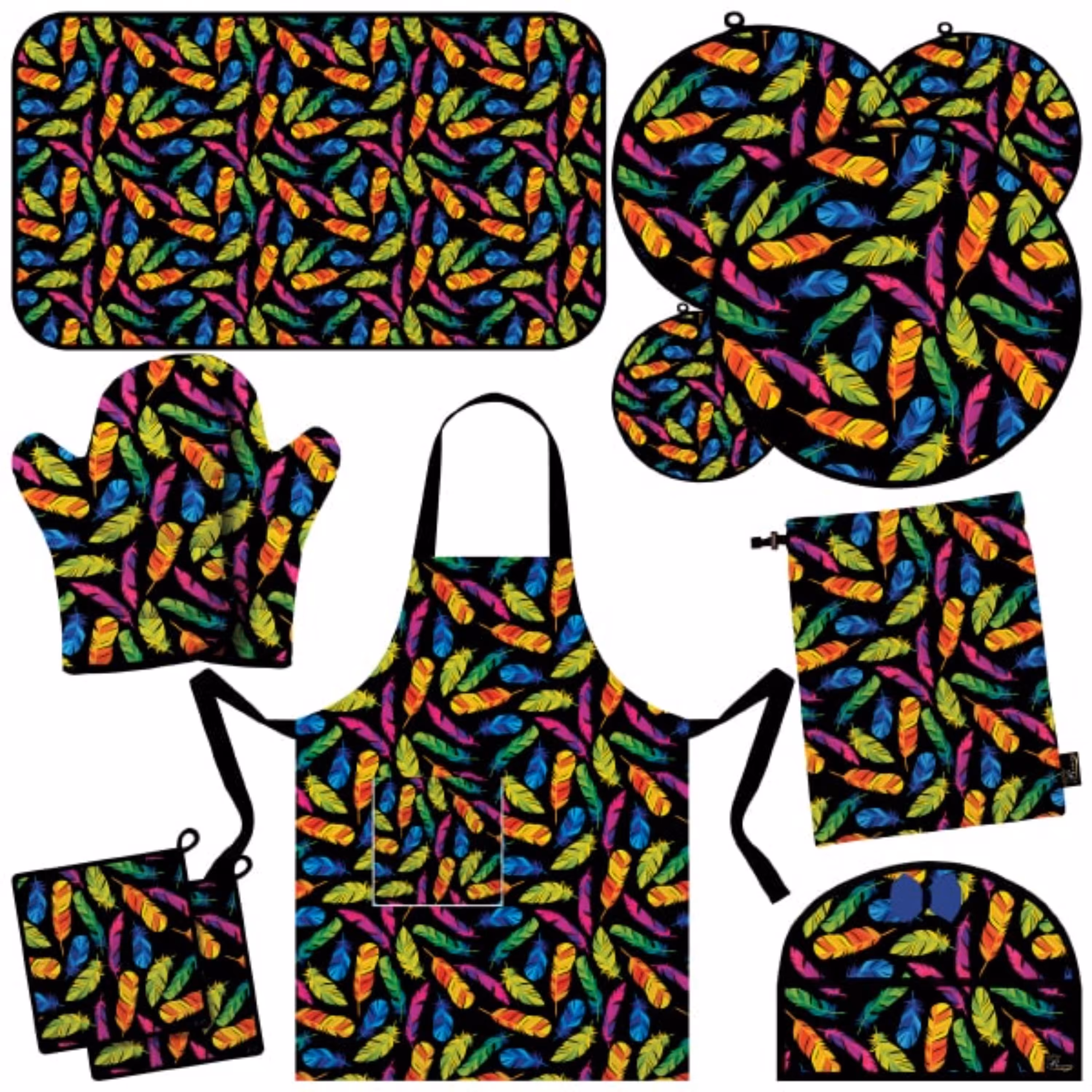 سرویس آشپزخانه 13 تکه کامل مخمل مخصوص جهیزیه مدل S1-1005 شرکت رنس