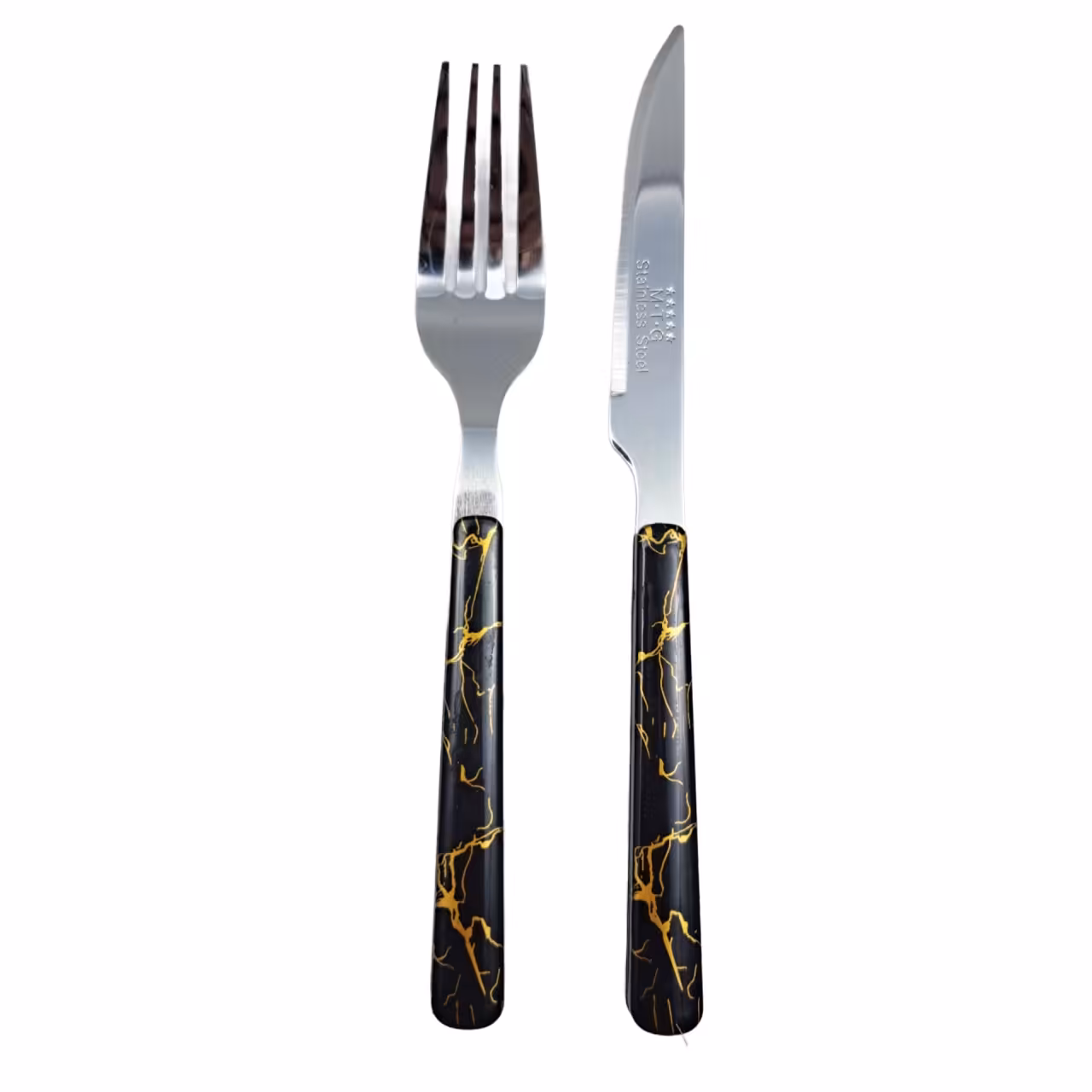 کارد و چنگال ام تی جی طرح سنگ 2 بسته 12 عددی