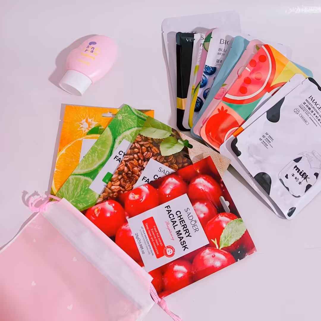 پک ده تایی ماسک ورقه ای صورت مرطوب کننده ضدچروک و روشن کننده پوست