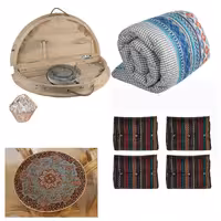 کرسی تاشو گرد پارسین مدل Darya-L35K90 مجموعه 9 عددی