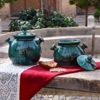 دیزی چهار نفره  سفالی با لعاب قلیایی بی ضرر 