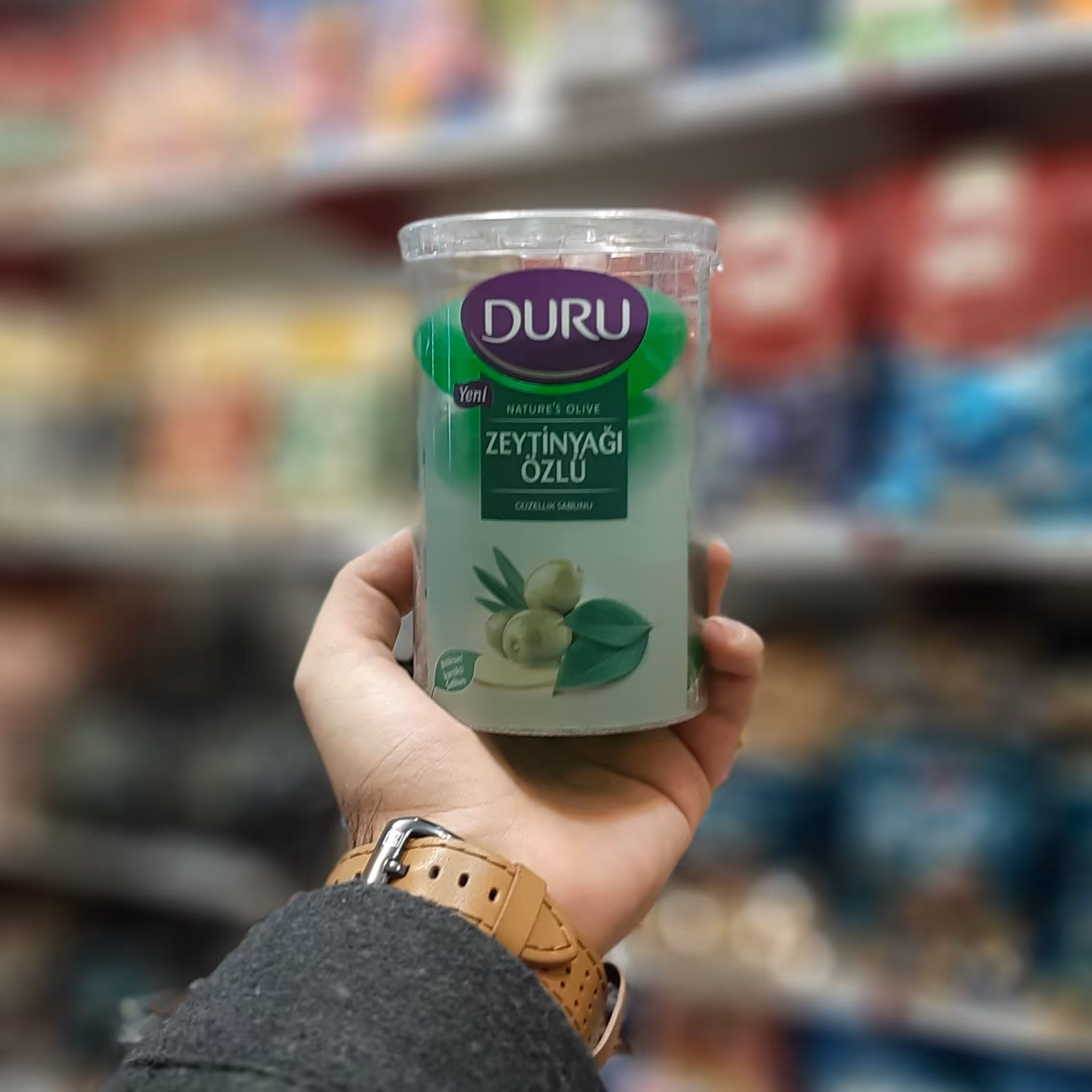 صابون حمام Duru مدل لیوانی بسته 4تایی با رایحه زیتون zeytinyagi ozlu مخصوص دوش و حمام دورو بهداشت