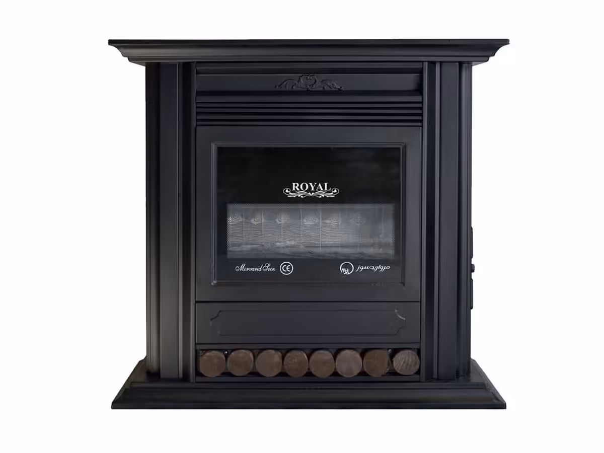 بخاری گازی مروارید سوز طرح شومینه رویال مدل 28000