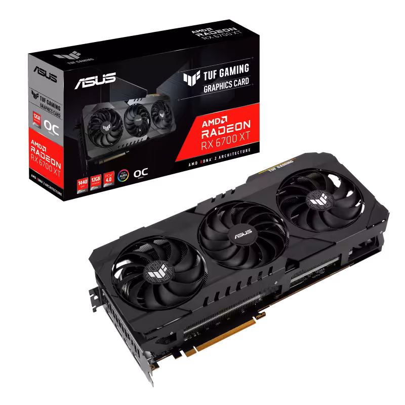 کارت گرافیک  ایسوس مدل TUF-RX6700XT-O12G-GAMING حافظه 12 گیگابایت
