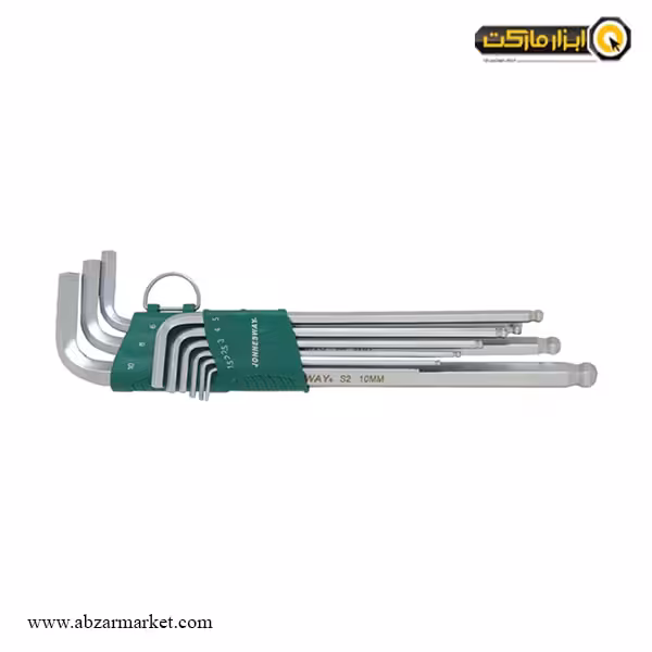 آچار آلن سر گرد جانزوی کارتی فوق بلند 9 عددی مدل H06SA109S