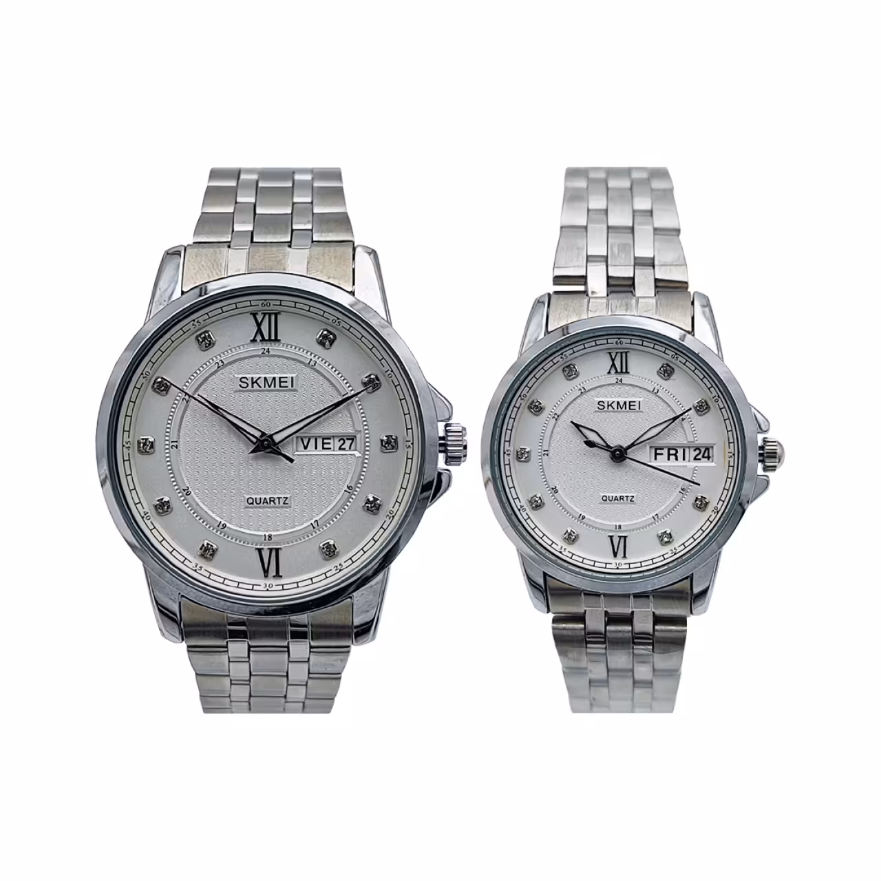 ست ساعت مچی عقربه ای زنانه مردانه اسکمی مدل Sk1013