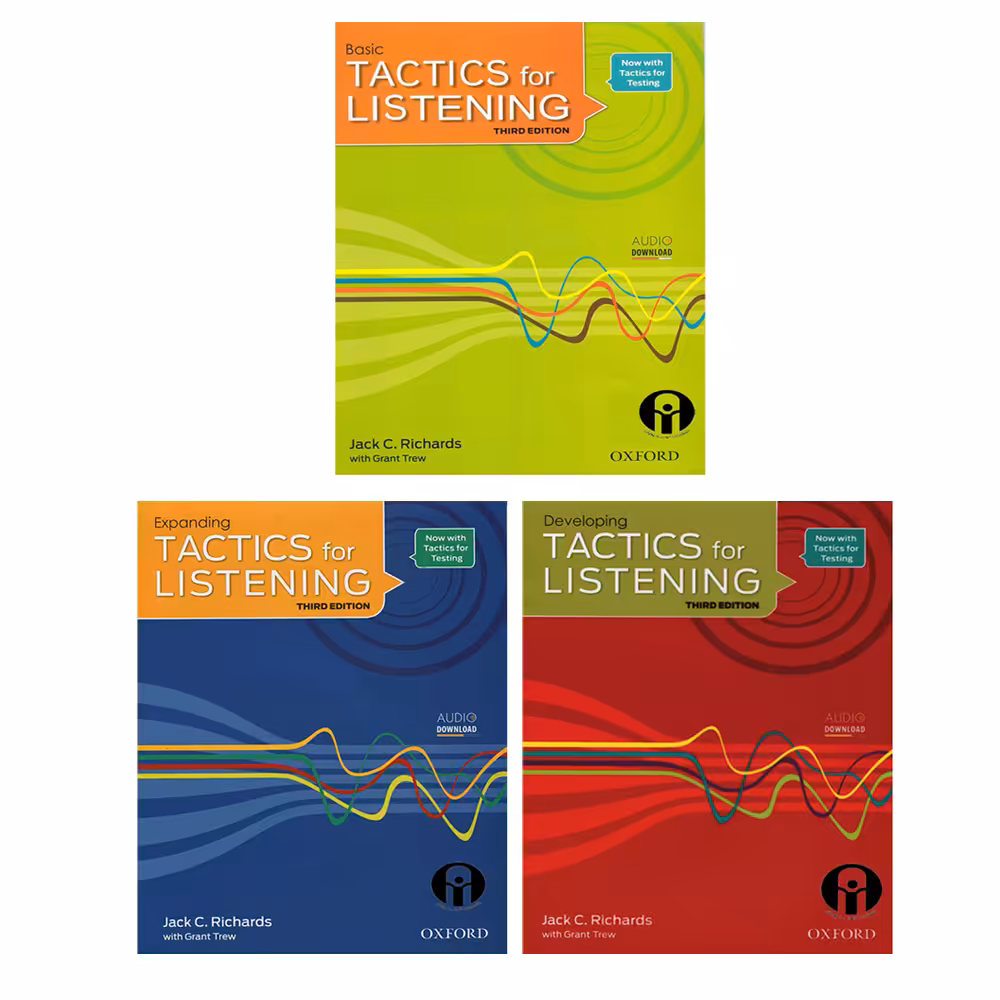کتاب Tactics For Listening اثر Jack C.Richards And Grant Trew انتشارات الوندپویان 3 جلدی