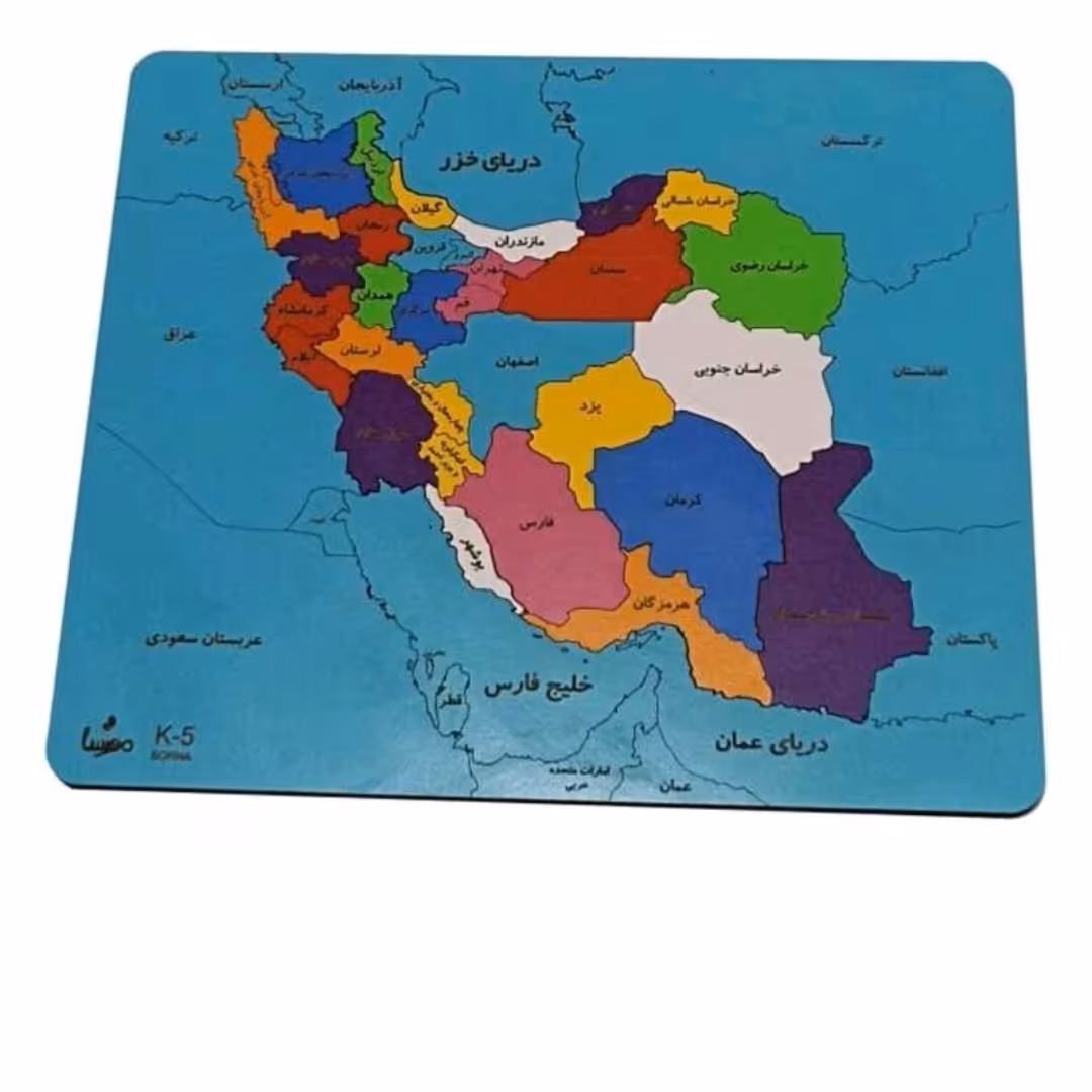 بازی آموزشی طرح جورچین مدل نقشه ایران