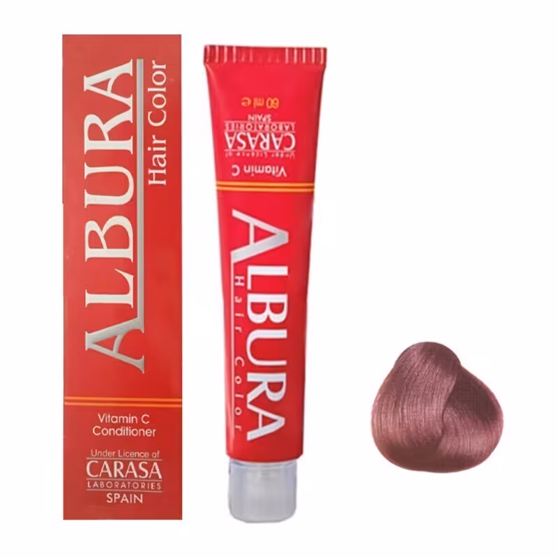 رنگ مو آلبورا مدل carasa شماره 7.5 حجم 100 میلی لیتر رنگ بلوند ماهاگونی مسی
